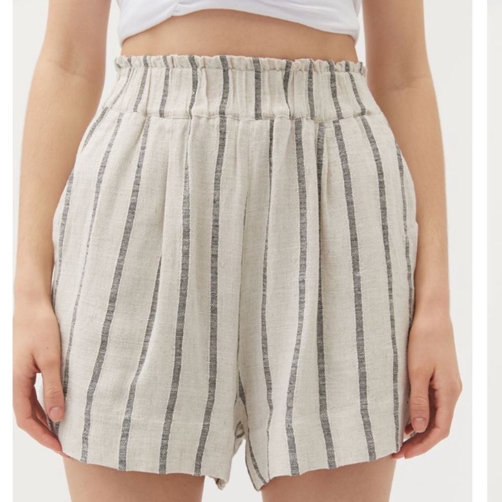 Urban Outfitters Josie Linen Pull-On Short